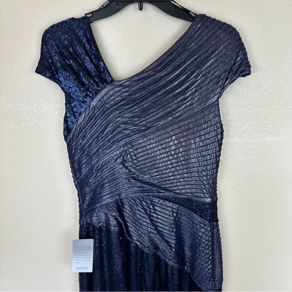 Tadashi Navy Midnight Gown Maxi Dress Size Medium - Picture 8 of 10